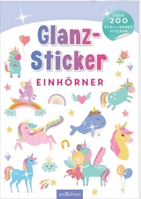 Glanz-Sticker &ndash; Einh&ouml;rner