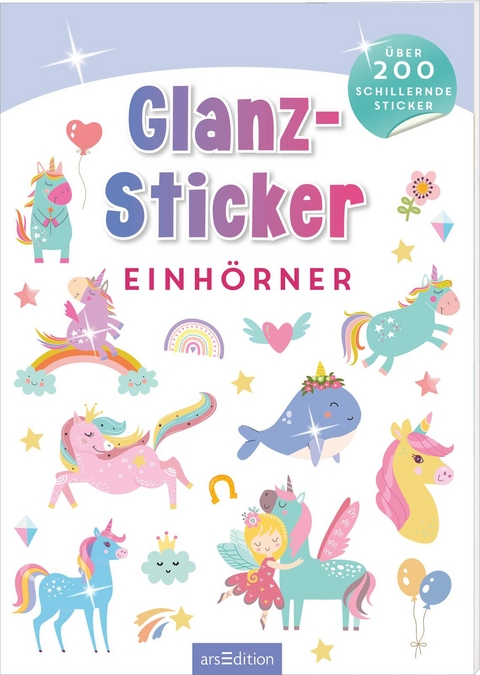 Glanz-Sticker &ndash; Einh&ouml;rner