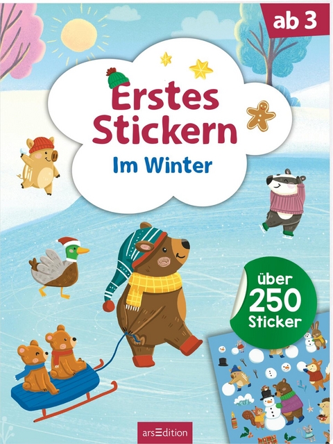 Erstes Stickern – Im Winter