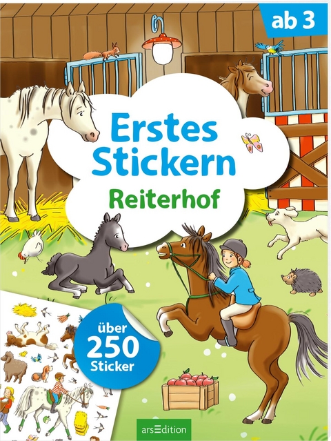 Erstes Stickern &ndash; Reiterhof