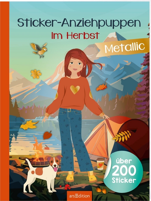Sticker-Anziehpuppen Metallic &ndash; Im Herbst