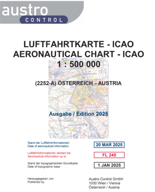 Luftfahrtkarte - ICAO 1:500.000 (Ausgabe 2025; plan)