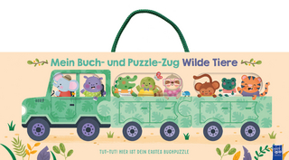 Mein Buch- und Puzzle-Zug: Wilde Tiere, m. 3 Buch, 3 Teile