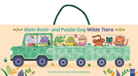 Mein Buch- und Puzzle-Zug: Wilde Tiere, m. 3 Buch, 3 Teile
