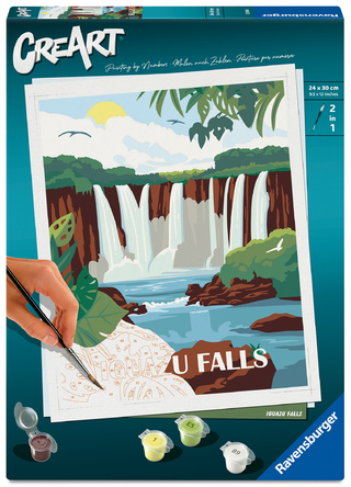 CreArt, Malen nach Zahlen Adults Trend - Iguazu Wasserfälle