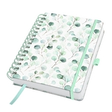 SIGEL JN656 Spiral-Notizbuch Jolie, ca. A5, blanko, hellgrün, mintgrün, weiß