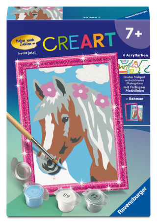 CreArt, Malen nach Zahlen Kinder - Hübsche Stute
