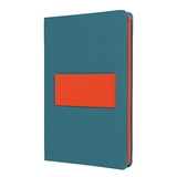 SIGEL LS205 Notizbuch Linescape, ca. A5, liniert, mittelblau, neon-orange