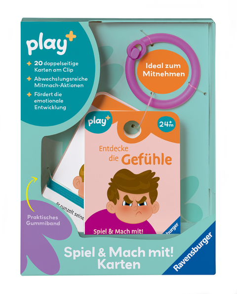 Play+ Spiel & Mach mit! Karten: Entdecke die Gef&uuml;hle - ab 2 Jahre