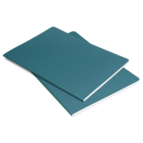 SIGEL LS304 Notizheft Linescape, A5, kariert, mittelblau, neon-grün