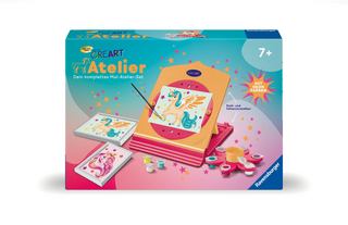 CreArt, Malen nach Zahlen Kinder - Neon Atelier Einhorn