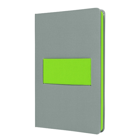 SIGEL LS201 Notizbuch Linescape, ca. A5, liniert, hellgrau, neon-grün