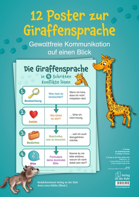 12 Poster zur Giraffensprache - Redaktionsteam Verlag an der Ruhr
