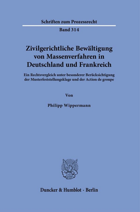 Zivilgerichtliche Bew&auml;ltigung von Massenverfahren in Deutschland und Frankreich - Philipp Wippermann