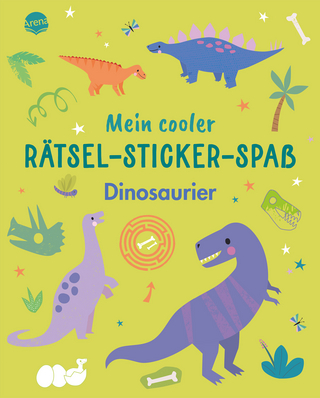 Mein cooler Rätsel-Sticker-Spaß. Dinosaurier