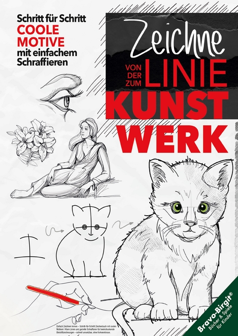 Einfach Zeichnen lernen – Schritt-für-Schritt Zeichenbuch mit coolen Motiven - Birgit Bravo
