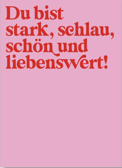 Poster Liebenswert Pink 30x40 - Nina K&auml;mpf