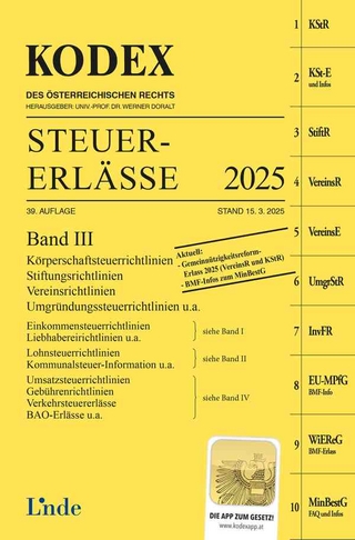 KODEX Steuer-Erlässe 2025, Band III