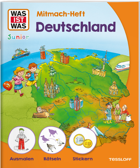 WAS IST WAS Junior Mitmach-Heft Deutschland - Christina Braun, Sabine Schuck