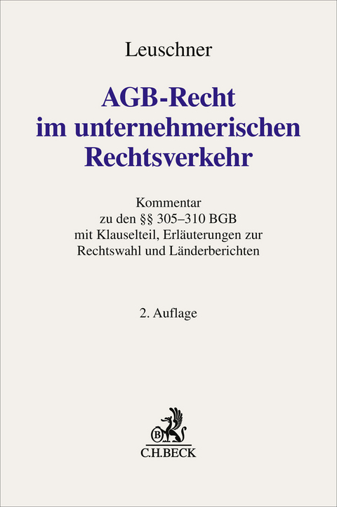 AGB-Recht im unternehmerischen Rechtsverkehr - 