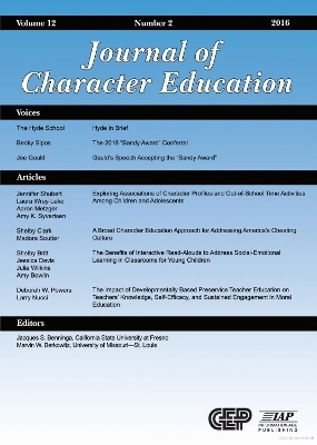Journal of Character Education Vol 12 Issue 2 - 