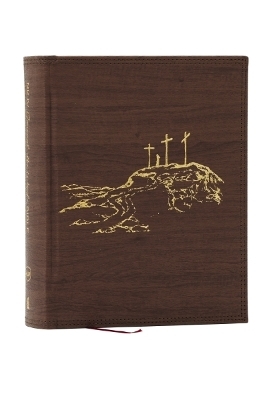 NKJV, Journal the Word Bible, Large Print: Reflect, Journal or Create Art Next to Your Favorite Verses (Brown Leathersoft over Board, Red Letter) - Thomas Nelson