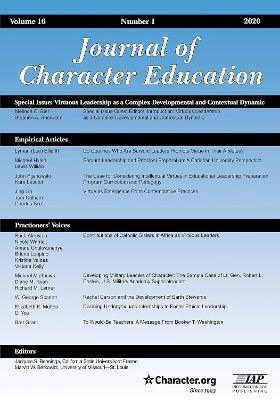 Journal of Character Education Vol 16 Issue 1 - 