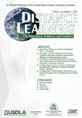 Distance Learning Vol 18 Issue 1 - 