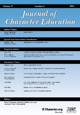 Journal of Character Education Vol 17 Issue 1