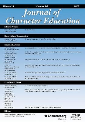 Journal of Character Education Vol 19 Issue 1 & 2 - 