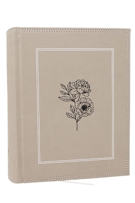 NKJV, Journal the Word Bible: Reflect, Journal or Create Art Next to Your Favorite Verses (Stone Leathersoft over board, Red Letter, Comfort Print) - Thomas Nelson