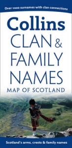 Clan and Family Names Map of Scotland - 