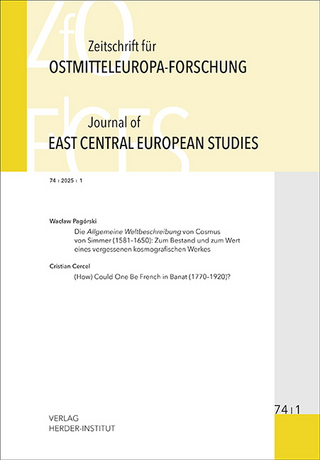 Zeitschrift für Ostmitteleuropa-Forschung (ZfO) 74/1 / Journal of East Central European Studies (JECES) 74/1