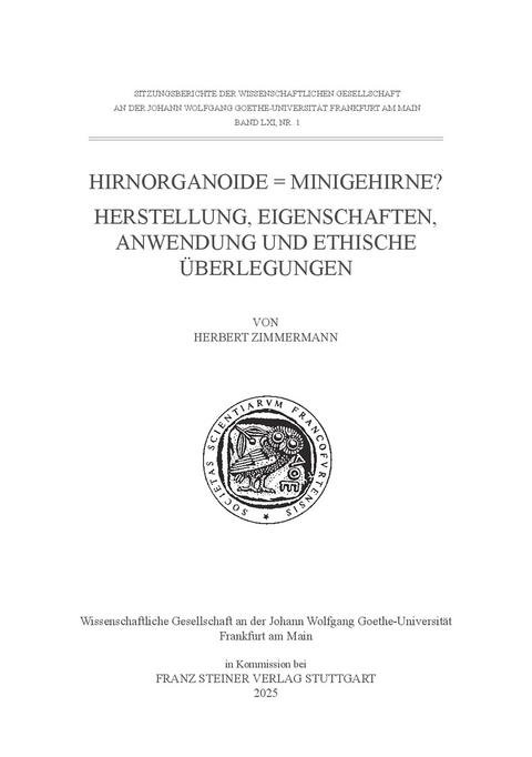 Hirnorganoide = Minigehirne? - Herbert Zimmermann