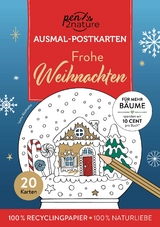 Frohe Weihnachten I 20 Ausmal-Postkarten