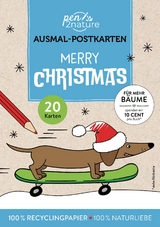 Merry Christmas! 20 Ausmal-Postkarten