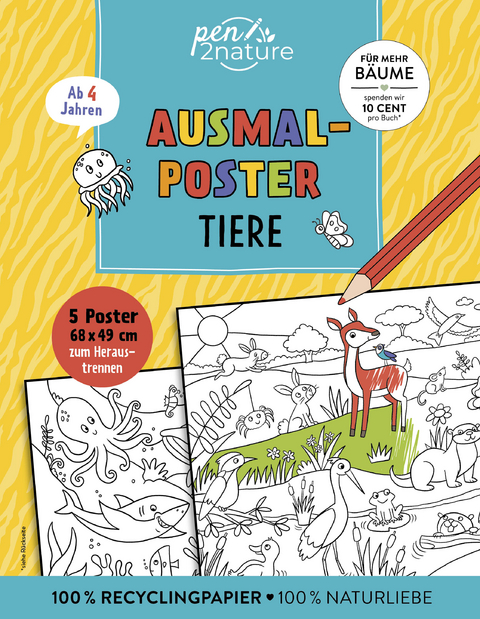 Ausmalposter Tiere