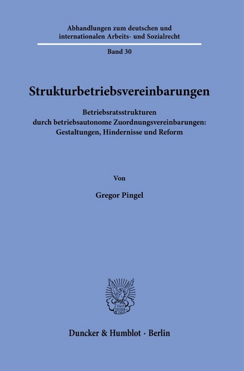 Strukturbetriebsvereinbarungen - Gregor Pingel