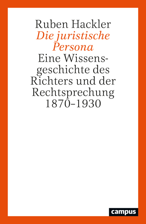 Die juristische Persona - Ruben Hackler