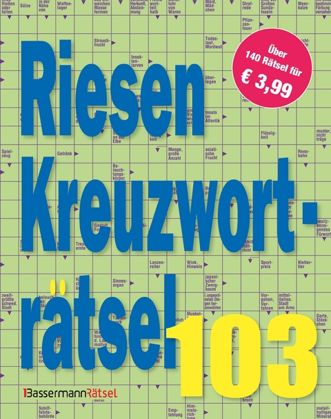 Riesen-Kreuzwortr&auml;tsel 103 (5 Exemplare &agrave; 3,99 &euro;) - Eberhard Kr&uuml;ger