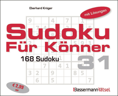 Sudoku f&uuml;r K&ouml;nner 31 (5 Exemplare &agrave; 2,99 &euro;) - Eberhard Kr&uuml;ger