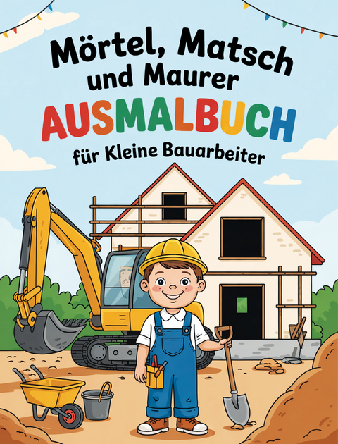 M&ouml;rtel, Matsch und Maurer - Ausmalbuch f&uuml;r kleine Bauarbeiter - Nanja Holland