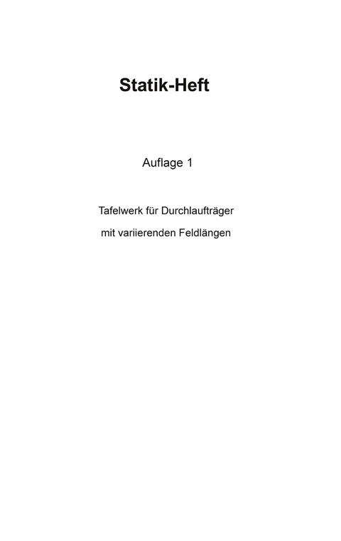 Statik-Heft - Mahmut Ozan