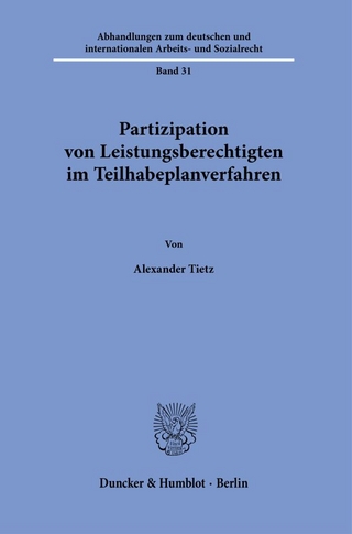 Partizipation von Leistungsberechtigten im Teilhabeplanverfahren