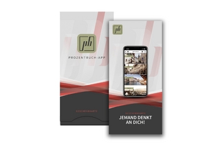 Geschenkkarte für 18 Monate digitales prozentbuch-Abo (rot)