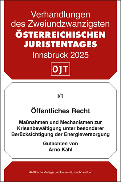 &Ouml;ffentliches Recht Ma&szlig;nahmen und Mechanismen zur Krisenbew&auml;ltigung - Arno Kahl