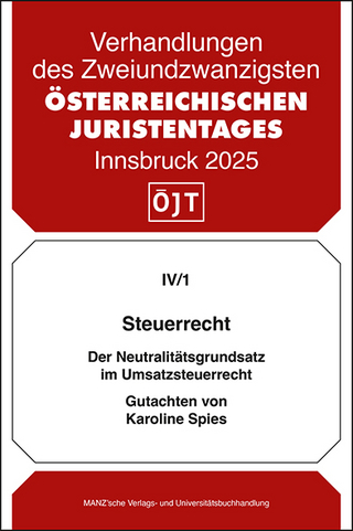Steuerrecht Der Neutralitätsgrundsatz im Umsatzsteuerrecht