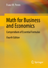 Math for Business and Economics - Peren, Franz W.
