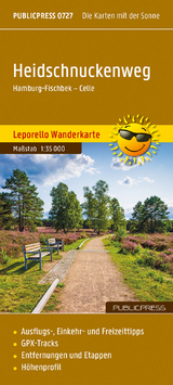 Heidschnuckenweg, Wanderkarte 1:35.000, Publicpress - 