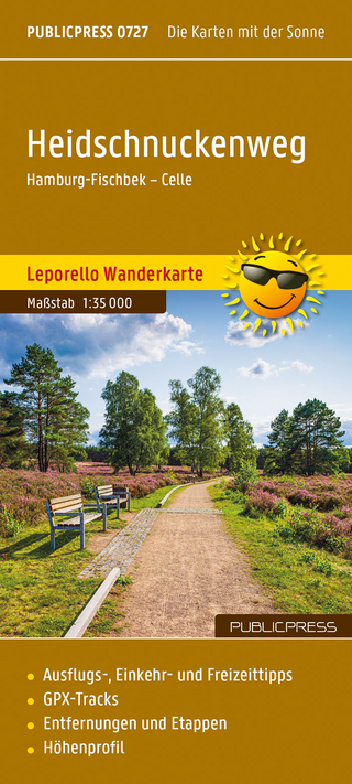 Heidschnuckenweg, Wanderkarte 1:35.000, Publicpress